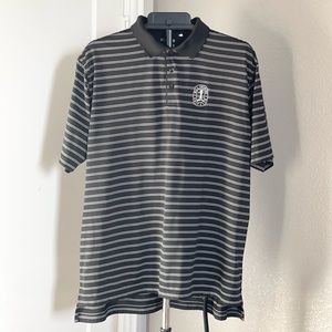 🖤Adidas Hill County Golf Club Striped Polo XL